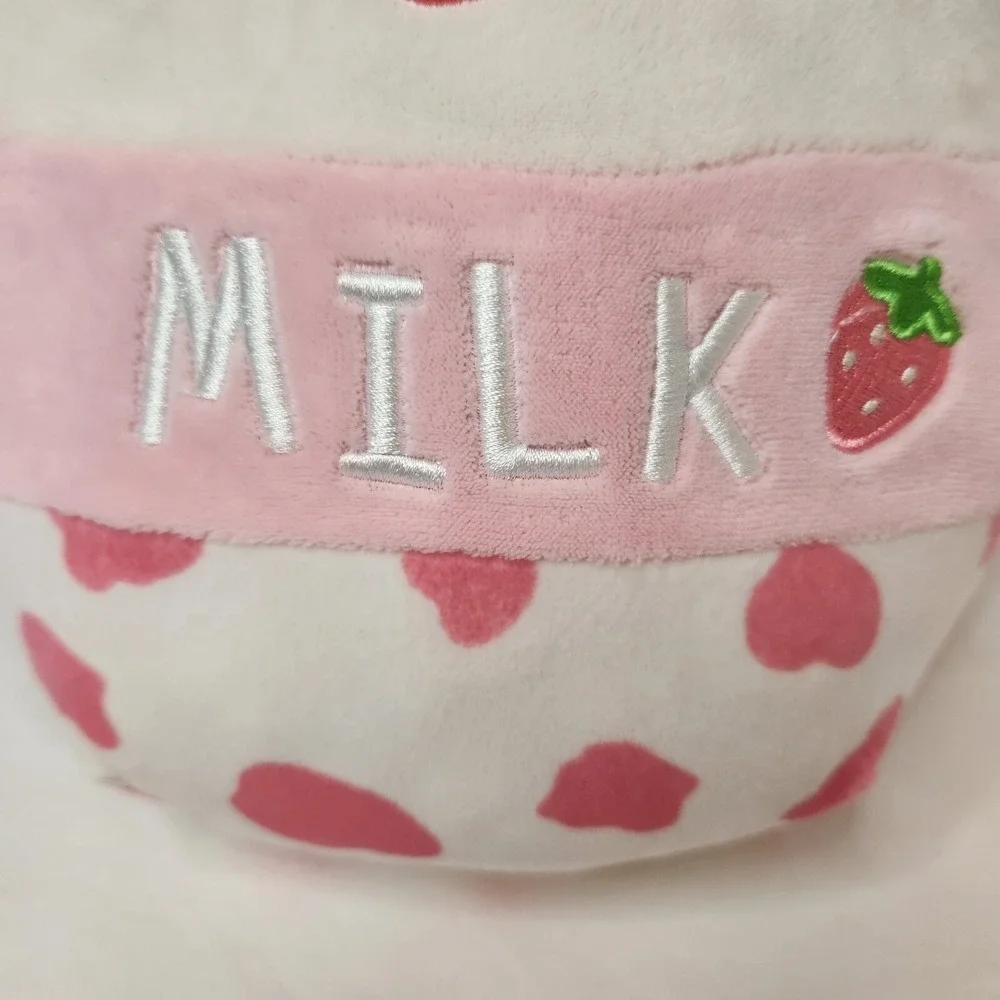 Squishmallows Amelie Strawberry Milk Food Squad Plush Toy Kellytoy 2022 Pink